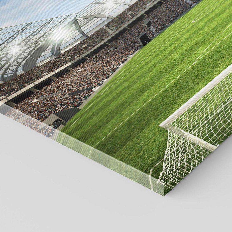 Obraz na płótnie 100x70 - Piłkarskie emocje - stadion, piłka nożna