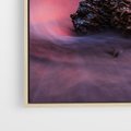 Obraz w ramie 80x120 - Zaklęty Zachód - magiczny zachód słońca, fioletowe - rama drewno