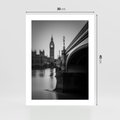 Plakat bez ramy 30x40 - Majestatyczny Big Ben w Londynie - Londyn, most