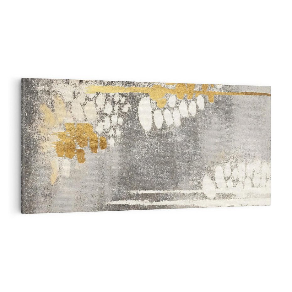 Obraz na płótnie 100x50 - Malowane impresje zmysłów - abstrakcyjne plamy, linie