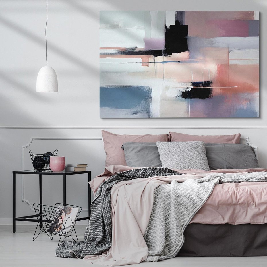 Obraz na płótnie 120x80 - Zamglone Kierunki - abstrakcja, obraz olejny