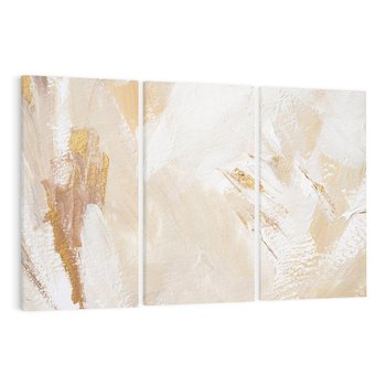 Obraz na płótnie 120x80 - Elegancja w Złocistym Chaosie - złoto beż, abstrakcja