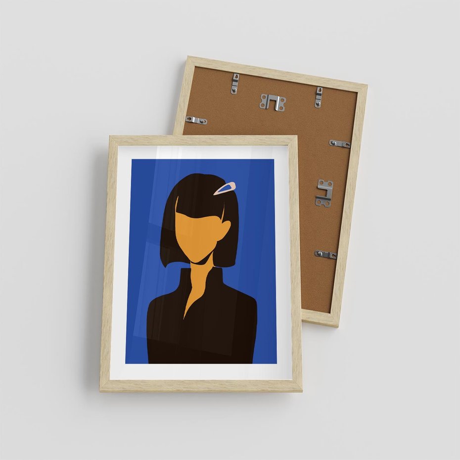 Plakat w ramie 30x40 - Energetyczne Zestawienie - sztuka nowoczesna, plakat - rama drewno