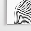 Obraz w ramie 80x120 - Refrakcje Przestrzeni - mnimalistyczna forma, czarne linie - rama biała