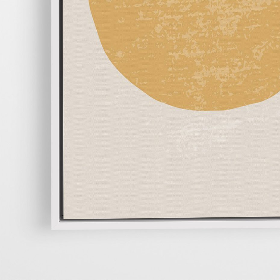 Obraz w ramie 80x120 - Boho Światło - abstrakcyjna sztuka, boho kształty - rama biała