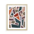 Plakat w ramie 40x50 - Modernistyczna Transcendencja - geometryczne kształty, mozaika - rama drewno