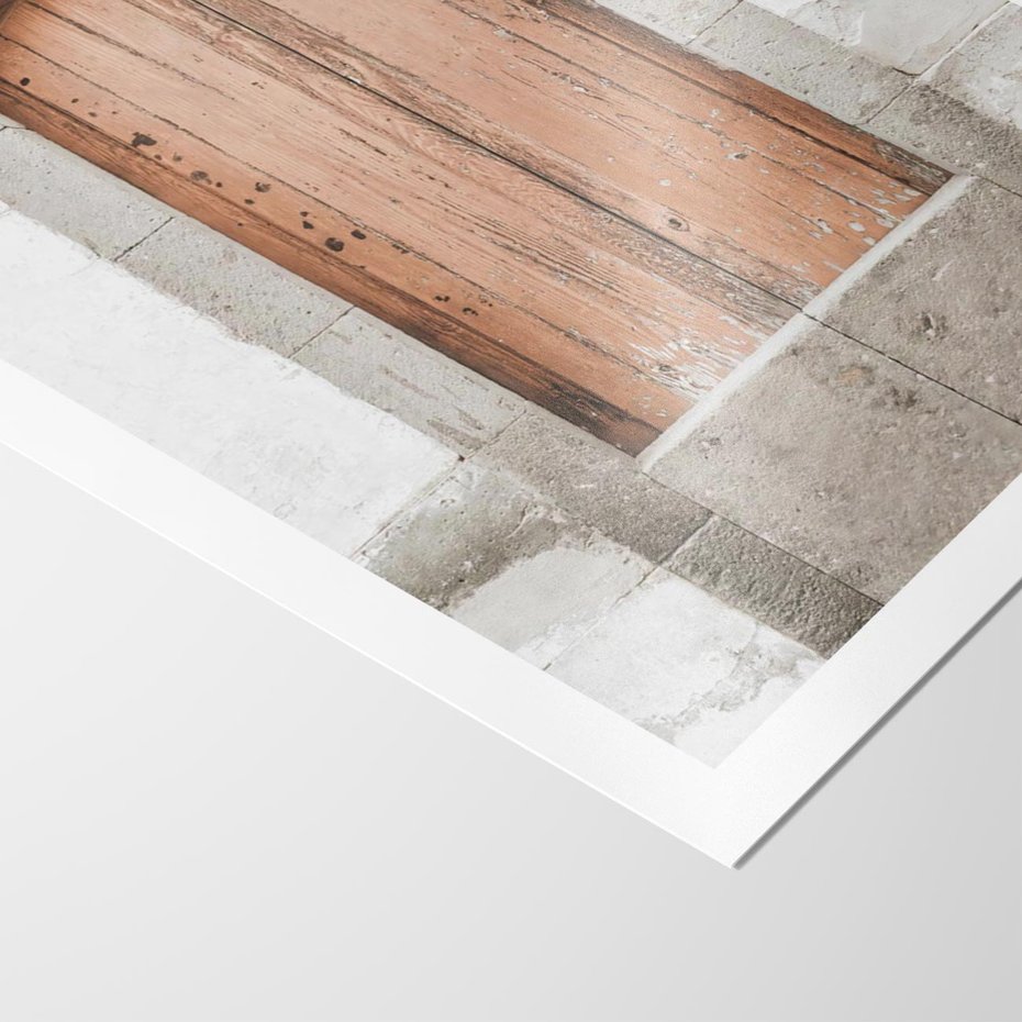 Plakat bez ramy 30x40 - Śródziemnomorskie Drzwi Czasu - fotografia starych drzwi, śródziemnomorska architektura