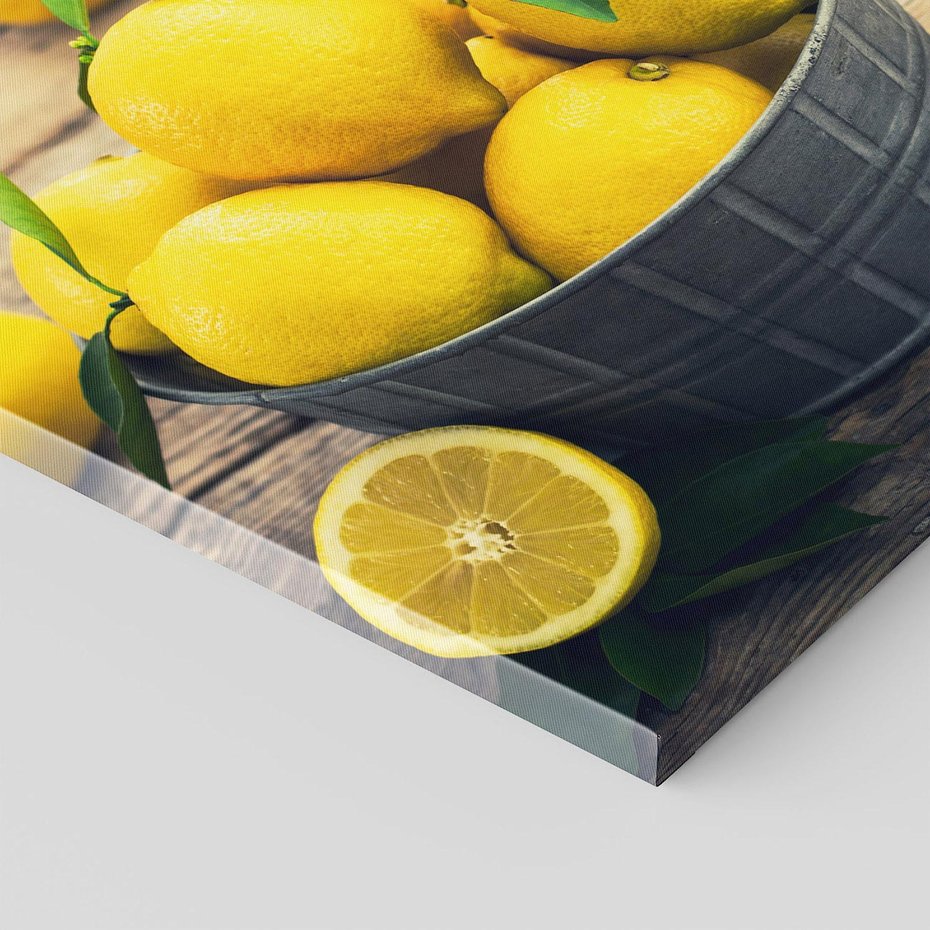 Obraz na płótnie 70x70 - Ożywczy koszyk - cytryny, koszyk