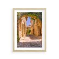 Plakat w ramie 30x40 - Malownicza uliczka w perspektywie - uliczka, perspektywa - rama drewno