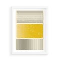Plakat w ramie 50x70 - Geometryczna Harmonia - geometria, nowoczesny plakat - rama biała