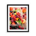 Plakat w ramie 40x50 - Smakowite Porywy - owoce, jedzenie - rama czarna