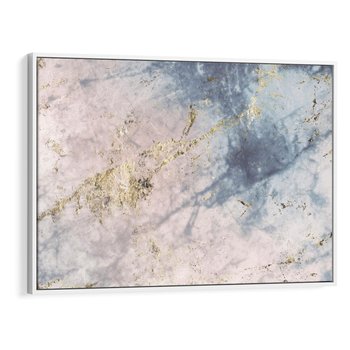 Obraz w ramie 70x50 - Luksusowa Dekoracja - marmur, złoto - rama biała