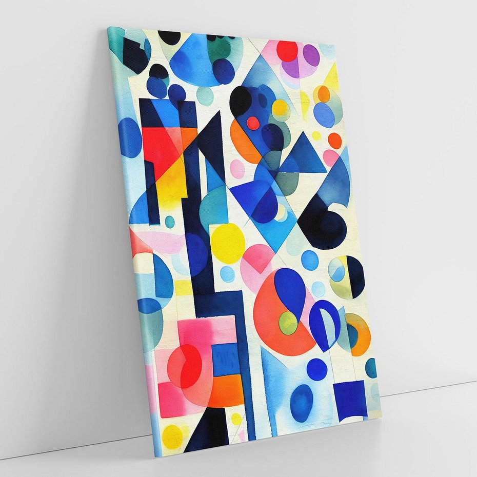 Obraz na płótnie 50x70 - Księga Akwarelowych Przeniknięć - abstrakcyjny obraz, różne kolorowe kształty