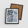 Plakat w ramie 40x50 - Ujęcie Zimowej Szosy - zima, śnieg - rama czarna