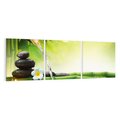 Obraz na płótnie 150x50 - Harmonia natury: Bambus, woda, kamienie - bambus, woda