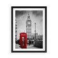 Plakat w ramie 50x70 - Ikoniczny Big Ben w Londynie - Big Ben, Londyn - rama czarna