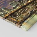 Obraz na płótnie 120x80 - Most Manhattan nocą: Niezwykła Widok - most, Nowy Jork