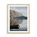 Plakat w ramie 50x70 - Refleksje Natury - morze, łódka - rama drewno