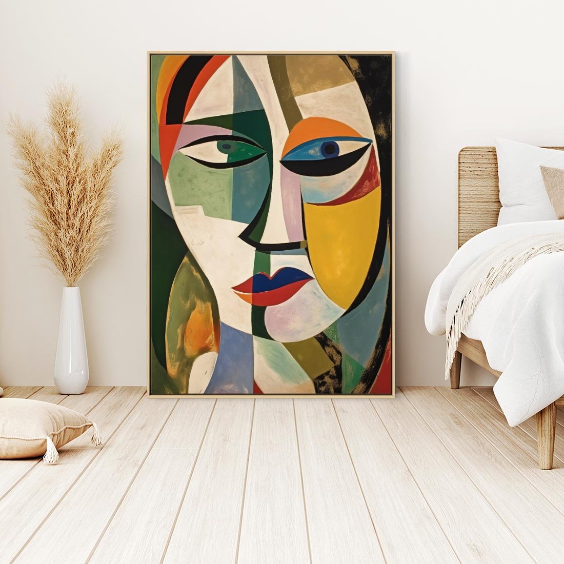Obraz w ramie 50x70 - Kolorowe Dziwne Wyobrażenia - abstrakcyjny obraz, olejny - rama drewno