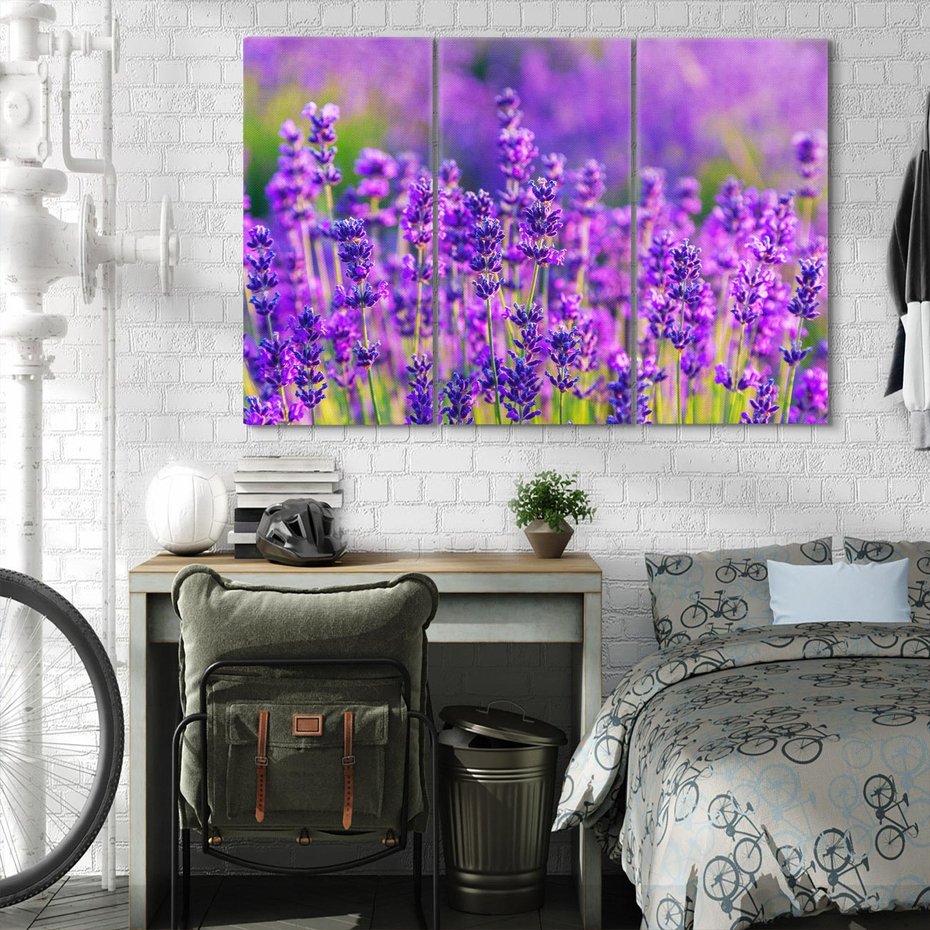 Obraz na płótnie 120x80 - Zaklęta lawenda - lawenda, kwiaty