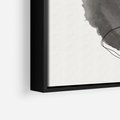 Obraz w ramie 70x100 - Bezczasowe Rytmy - abstrakcyjne nieregularne plamy, czarny - rama czarna