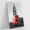 Obraz na płótnie 80x120 - Autobusy w tętniącym życiem Londynie - Londyn, autobus