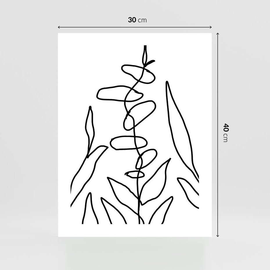 Plakat bez ramy 30x40 - Liście Mocy - mroczna sztuka, minimalizm