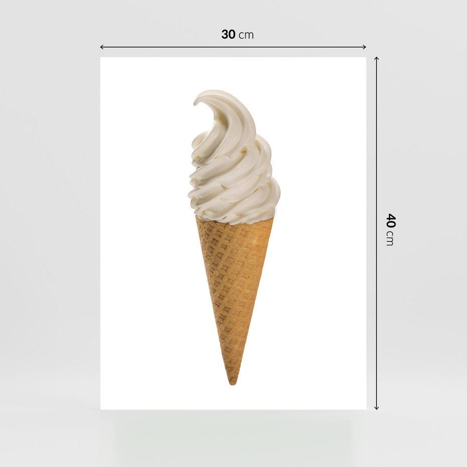 Plakat bez ramy 30x40 - Rozkoszna Chłodząca Radość - lody, lód