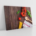 Obraz na płótnie 120x80 - "Spaghetti: Sztuka kulinarna na płótnie - spaghetti, makaron