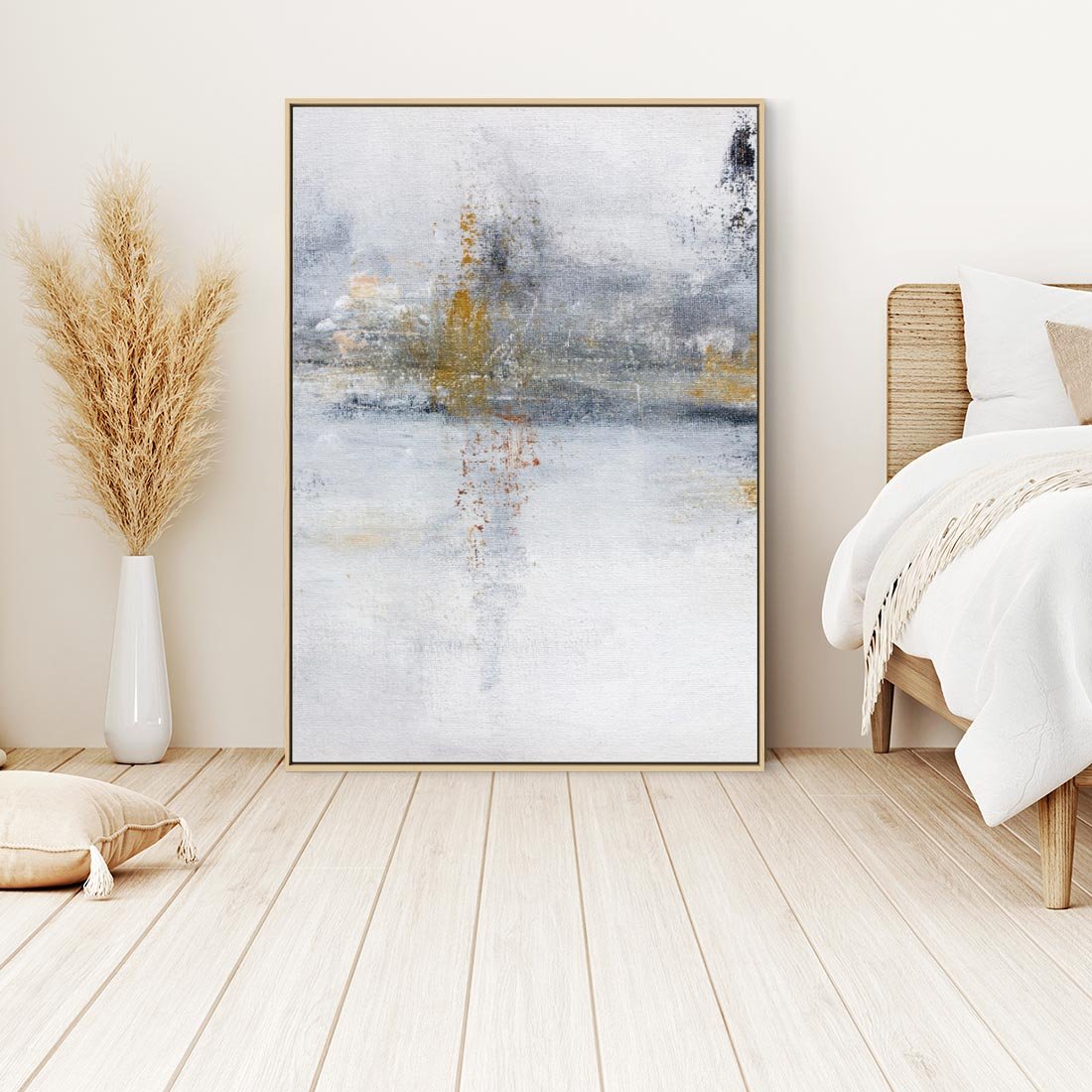 Obraz w ramie 70x100 - Kontrastujące Chaosy - abstrakcja, kontrast - rama drewno