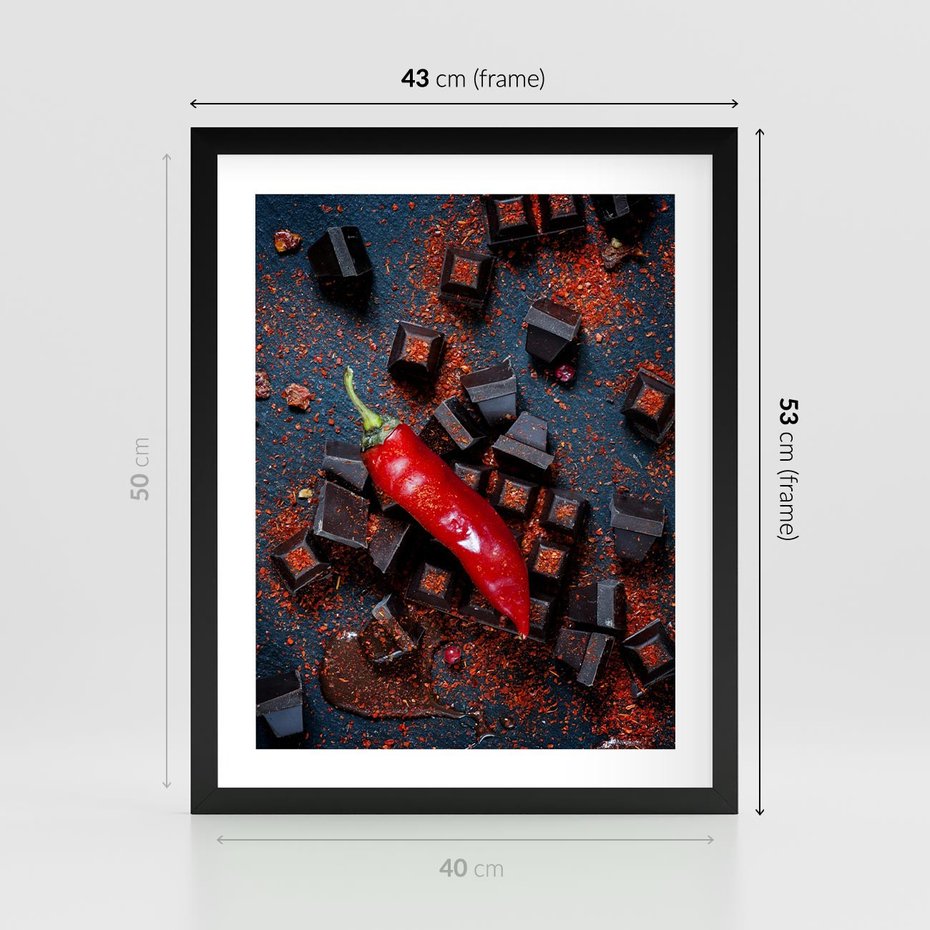Plakat w ramie 40x50 - Papryka w Restauracji - restauracja, papryka - rama czarna