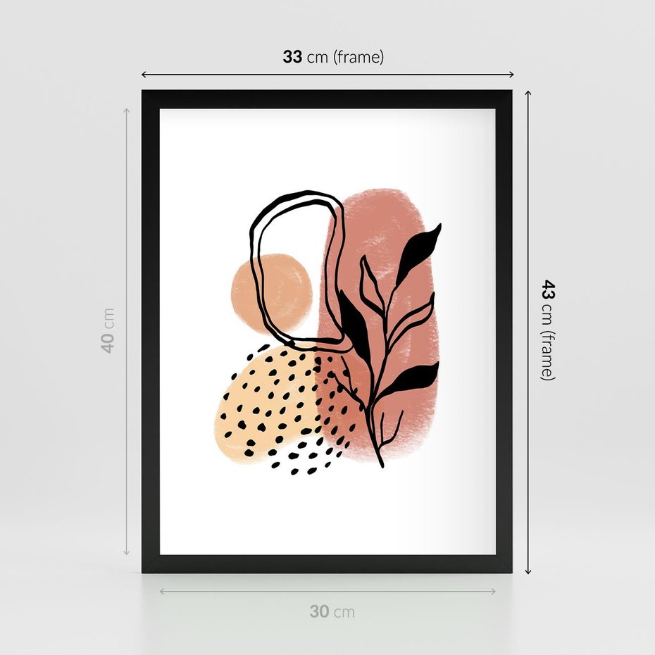 Plakat w ramie 30x40 - Migotliwe Harmonie - abstrakcja, sztuka nowoczesna - rama czarna