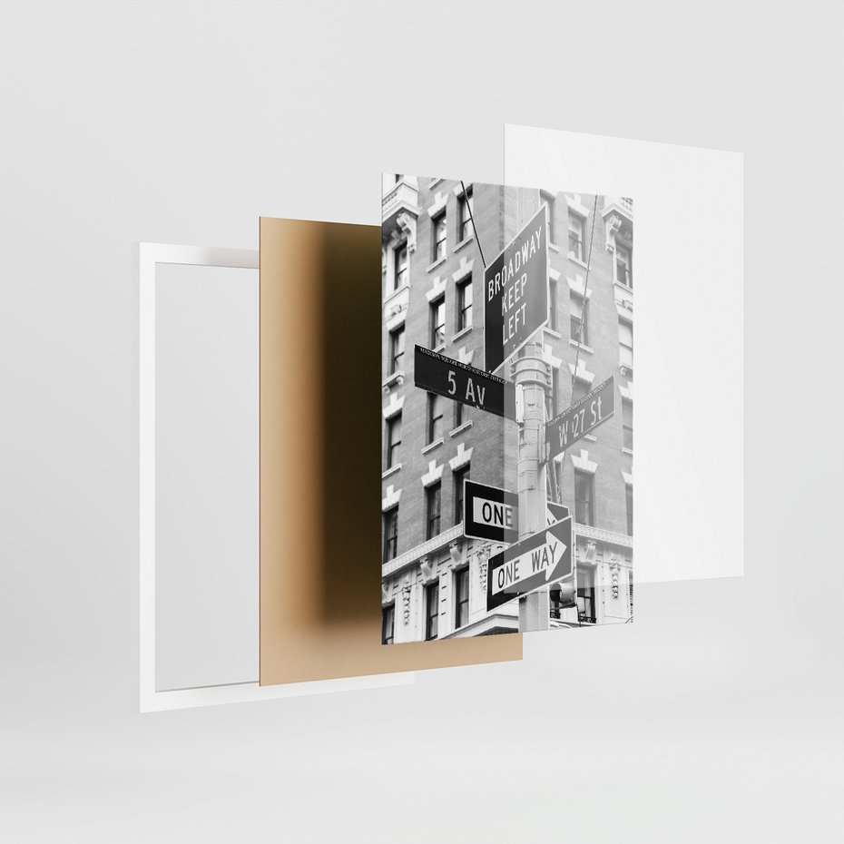 Zestaw obrazy w ramie 30x40 galeria - Nowy, Jork, miasto, nowoczesny - rama biała