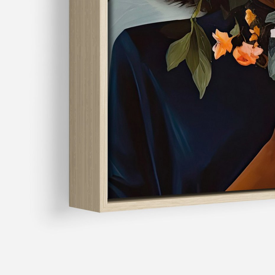 Obraz w ramie 80x120 - Ukryte Emocje - obraz, akwarela - rama drewno