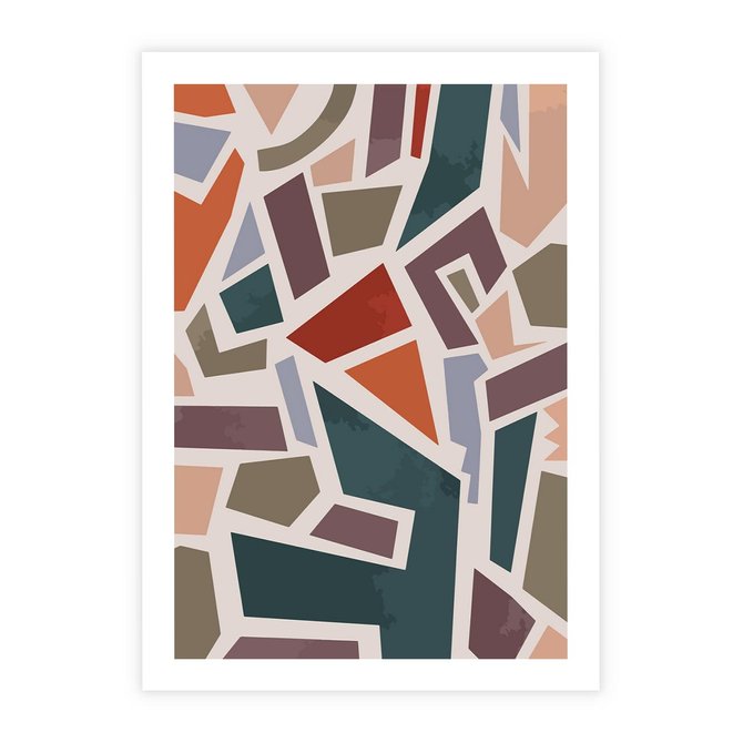 Plakat bez ramy 50x70 - Modernistyczna Transcendencja - geometryczne kształty, mozaika