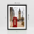 Plakat w ramie 30x40 - Symbol Big Benu - Londyn, budka - rama czarna