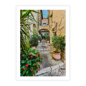 Plakat bez ramy 30x40 - Perspektywa uliczki malownicza - uliczka, perspektywa