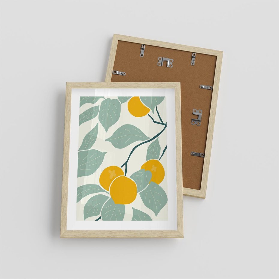 Plakat w ramie 30x40 - Wewnętrzna Melodia - plakat, nowoczesna sztuka - rama drewno