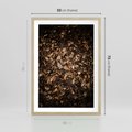 Plakat w ramie 50x70 - Brązowe Liście w Scenerii - suche liście jesień brąz - rama drewno