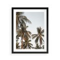 Plakat w ramie 40x50 - Palmy - tęsknota za Hawajami - palmy, Hawaje - rama czarna