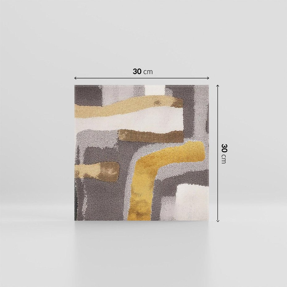 Obraz na płótnie 30x30 - Złote Krzywe - abstrakcja, krzywe linie