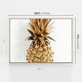 Obraz w ramie 100x70 - Ekskluzywny Akcent - złoty, ananas - rama drewno