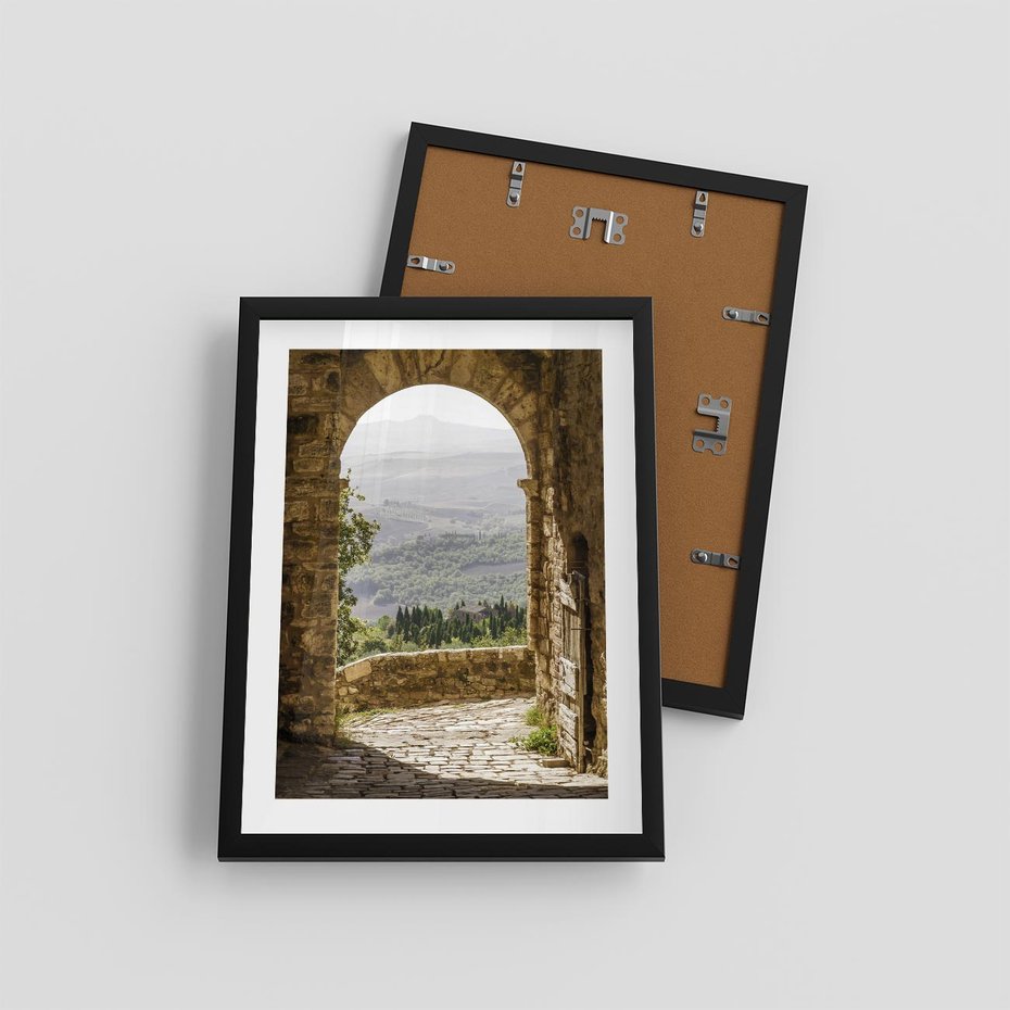 Plakat w ramie 30x40 - Słoneczne Piękno Włoch i Prowansji - Włochy, Prowansja - rama czarna