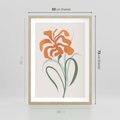 Plakat w ramie 50x70 - Kwiatowe Harmonie - kwiat, sztuka nowoczesna - rama drewno