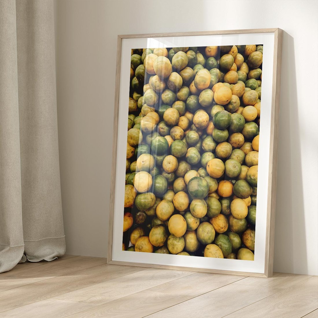 Plakat w ramie 30x40 - Świeżość Cytrusów - cytryny, limonki - rama drewno