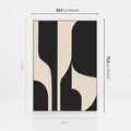 Obraz w ramie 50x70 - Abstrakcyjne Linie - boho plakat, rycina - rama biała