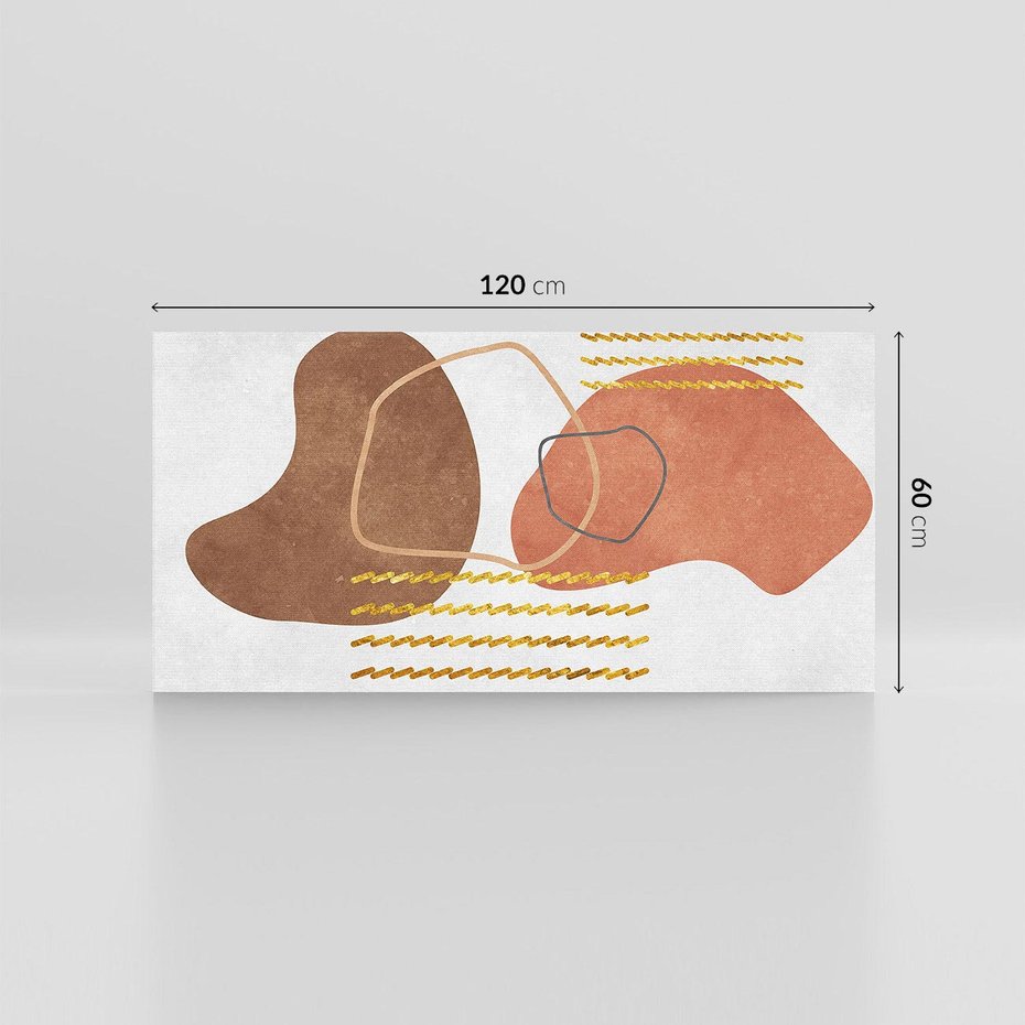 Obraz na płótnie 120x60 - Odbicie światła serca - abstrakcyjne rozlane plamy, boho styl