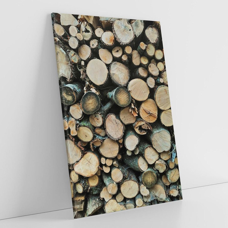 Obraz na płótnie 80x120 - Bliskość Natury - drewno, las