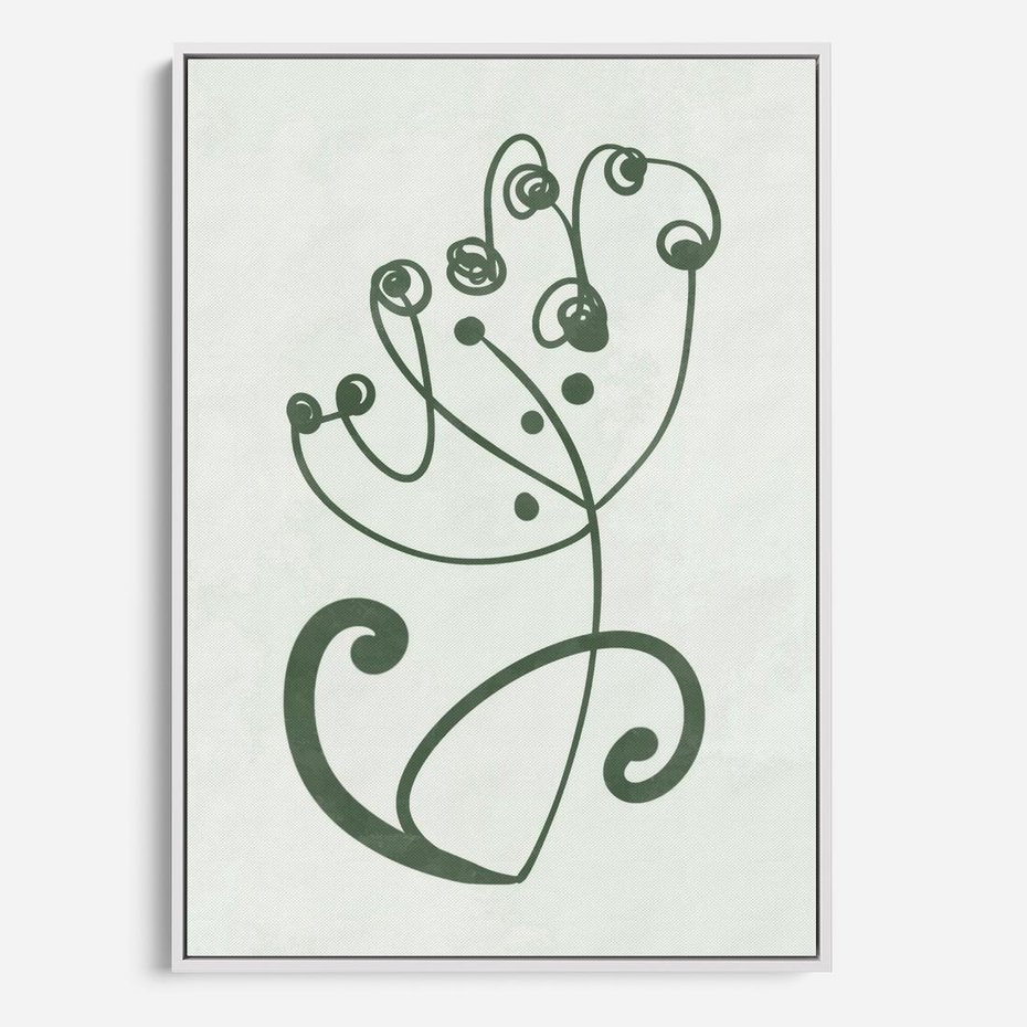 Obraz w ramie 80x120 - Zieleń Wyjątkowego Ukojenia - zielony odcień, abstrakcja - rama biała