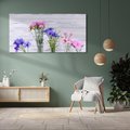 Obraz na płótnie 120x60 - Kwiatowe impresje - kwiaty,